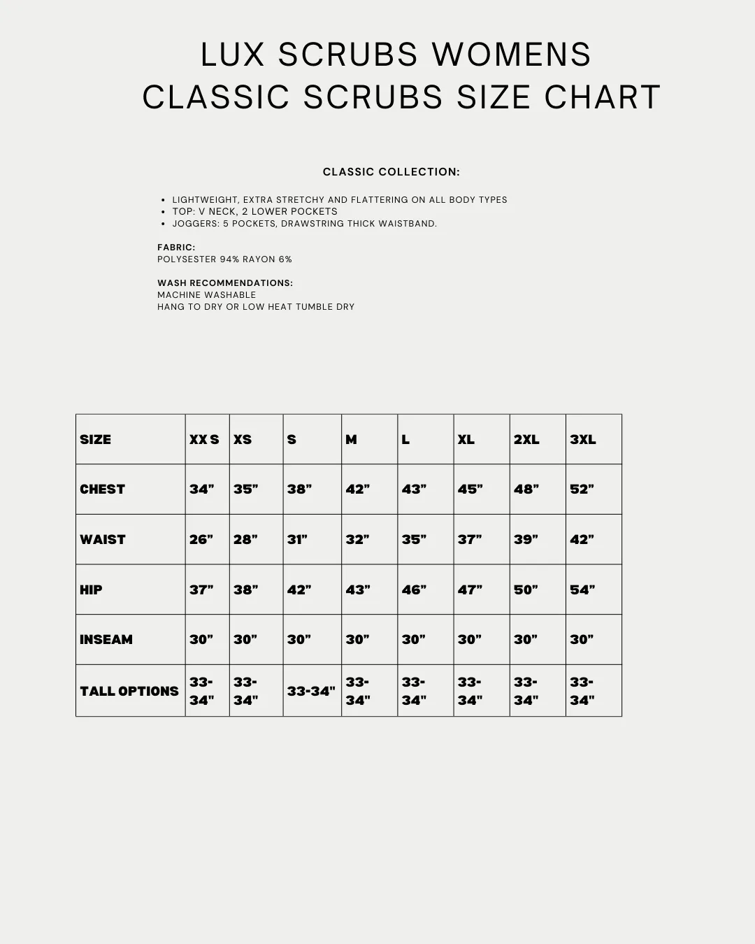 Classic Womens Scrub Tops