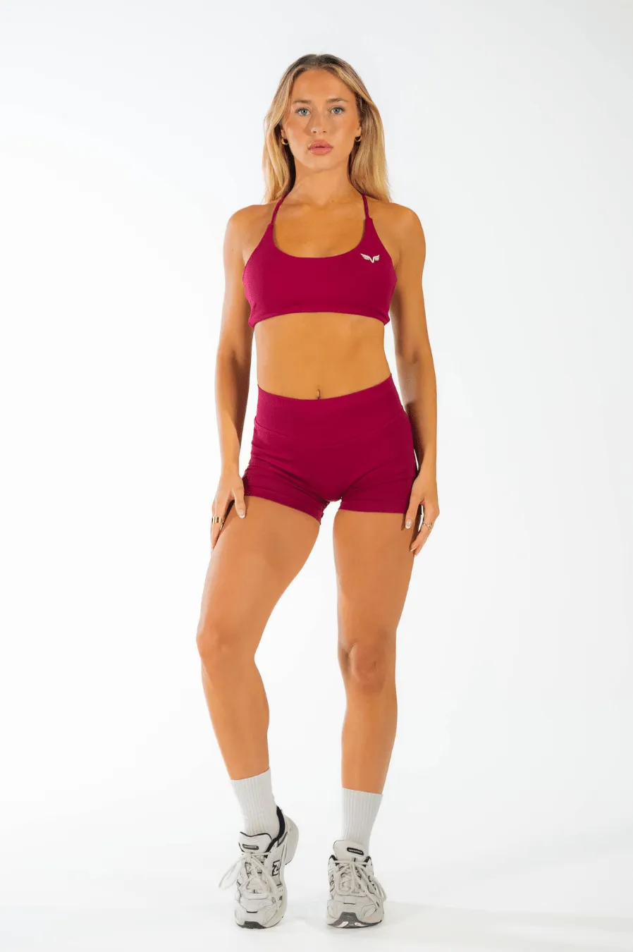 Club Athletica Flex Twist Crop Berry Red