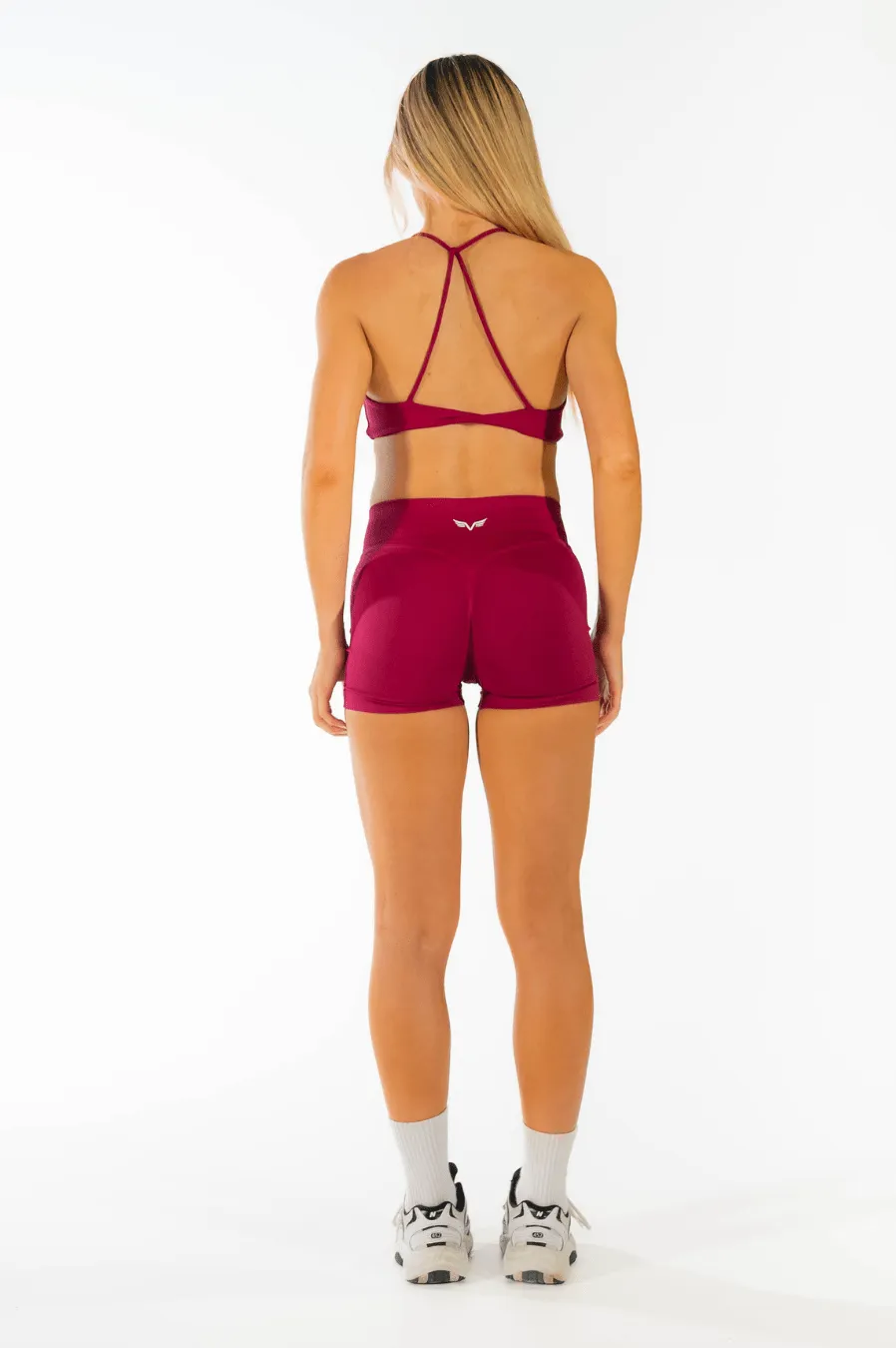 Club Athletica Flex Twist Crop Berry Red