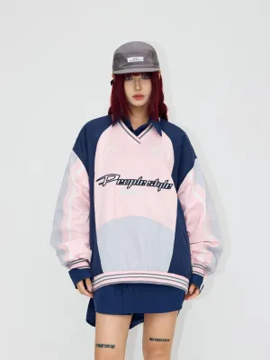 color casual sports stitching suit set