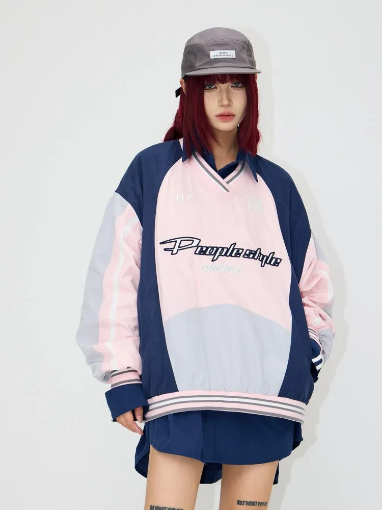color casual sports stitching suit set