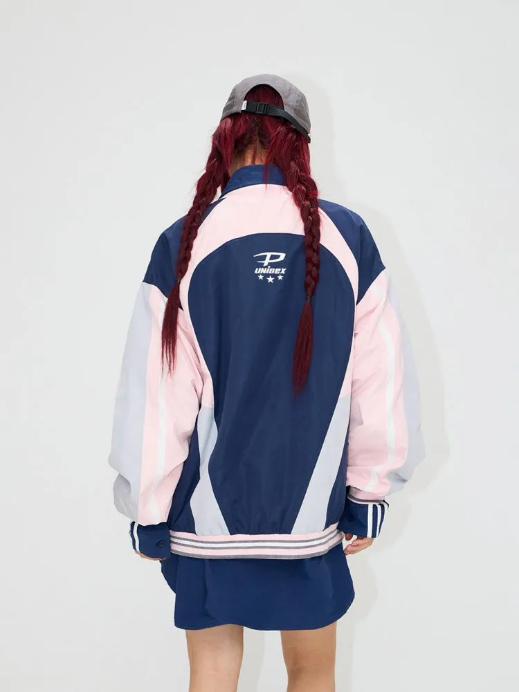 color casual sports stitching suit set