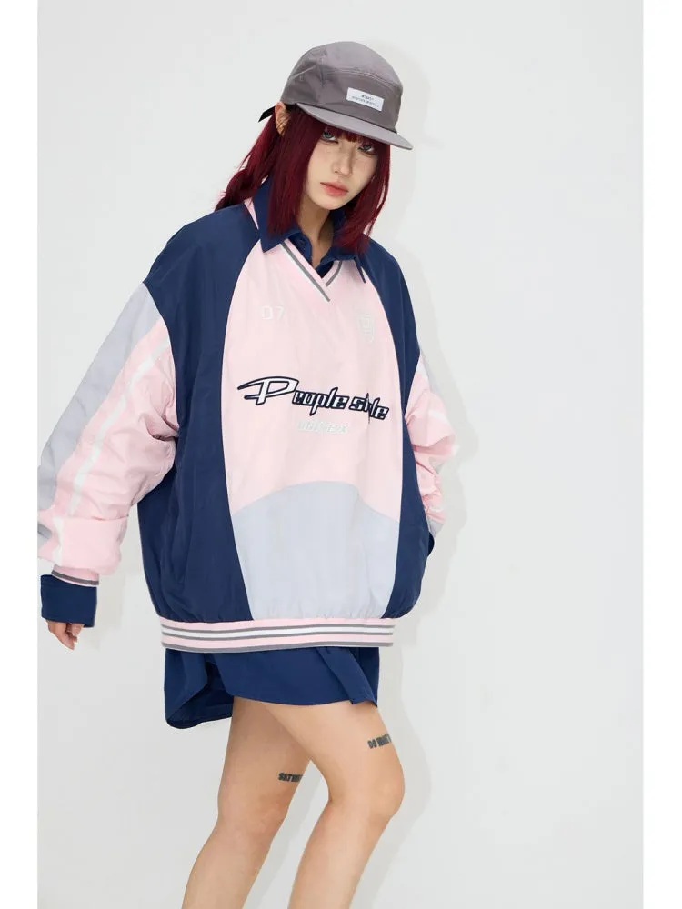 color casual sports stitching suit set