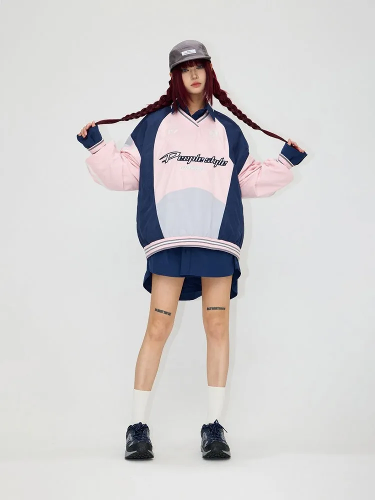 color casual sports stitching suit set