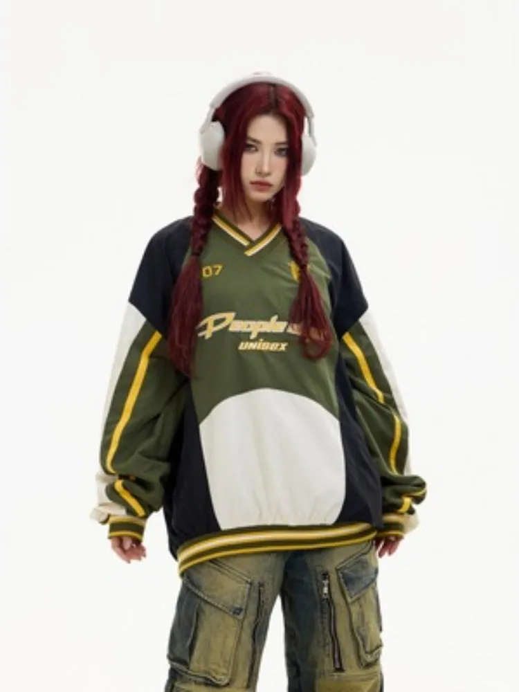 color casual sports stitching suit set