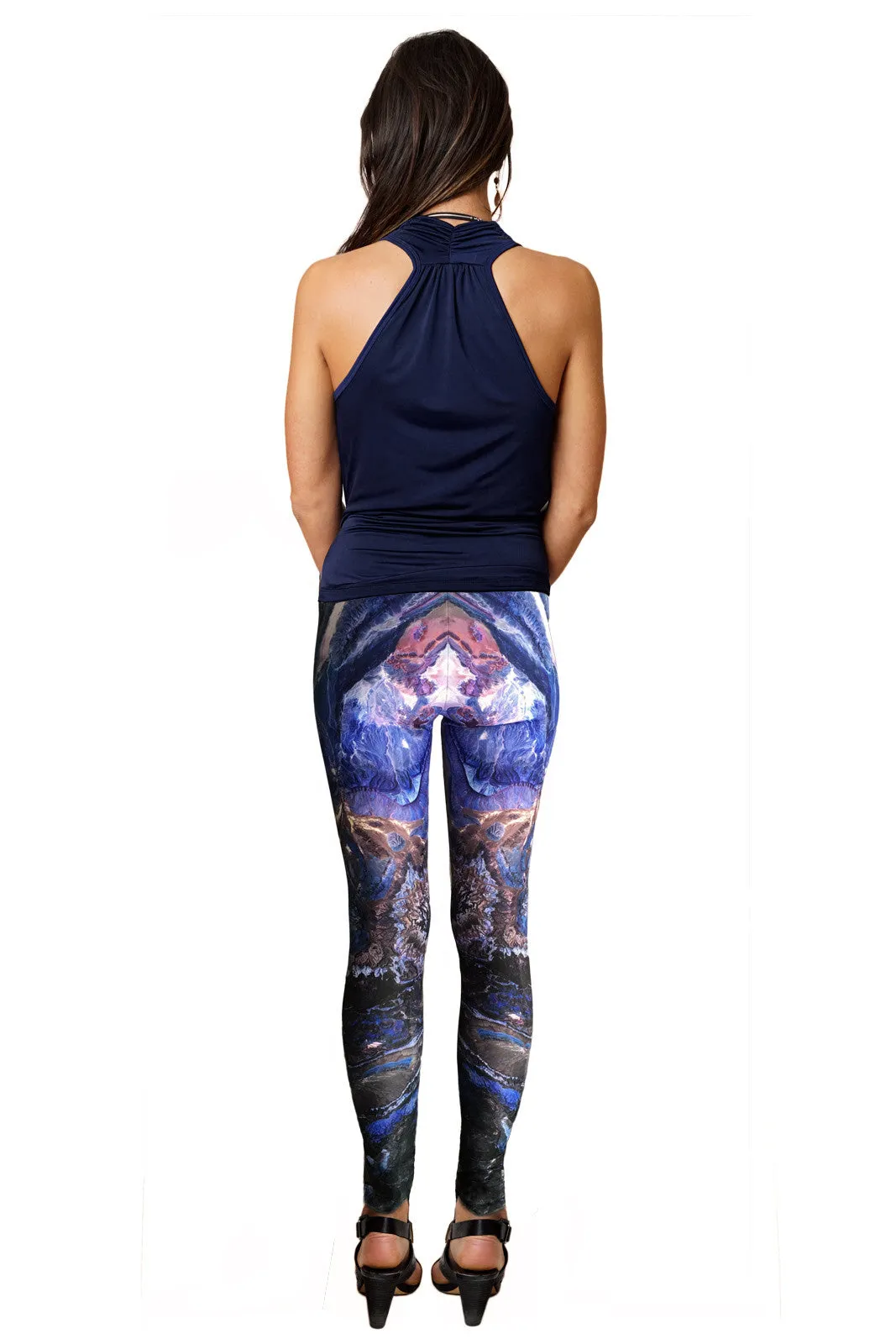 Colorful Printed Yoga Leggings-Printed Festival Clothing-Map Leggings-Atlas Mountains