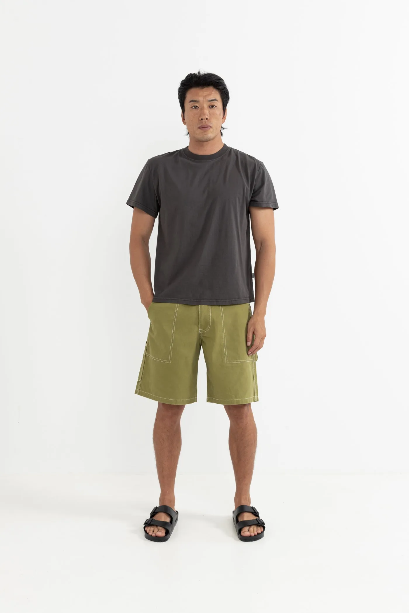 Contrast Stitch Carpenter Short Khaki