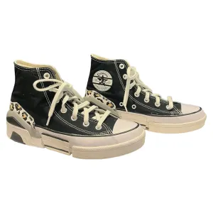 Converse Black and Animal Print Hi Tops, size 6