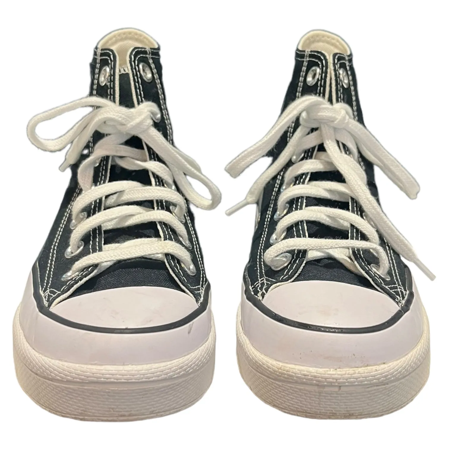 Converse Black and Animal Print Hi Tops, size 6