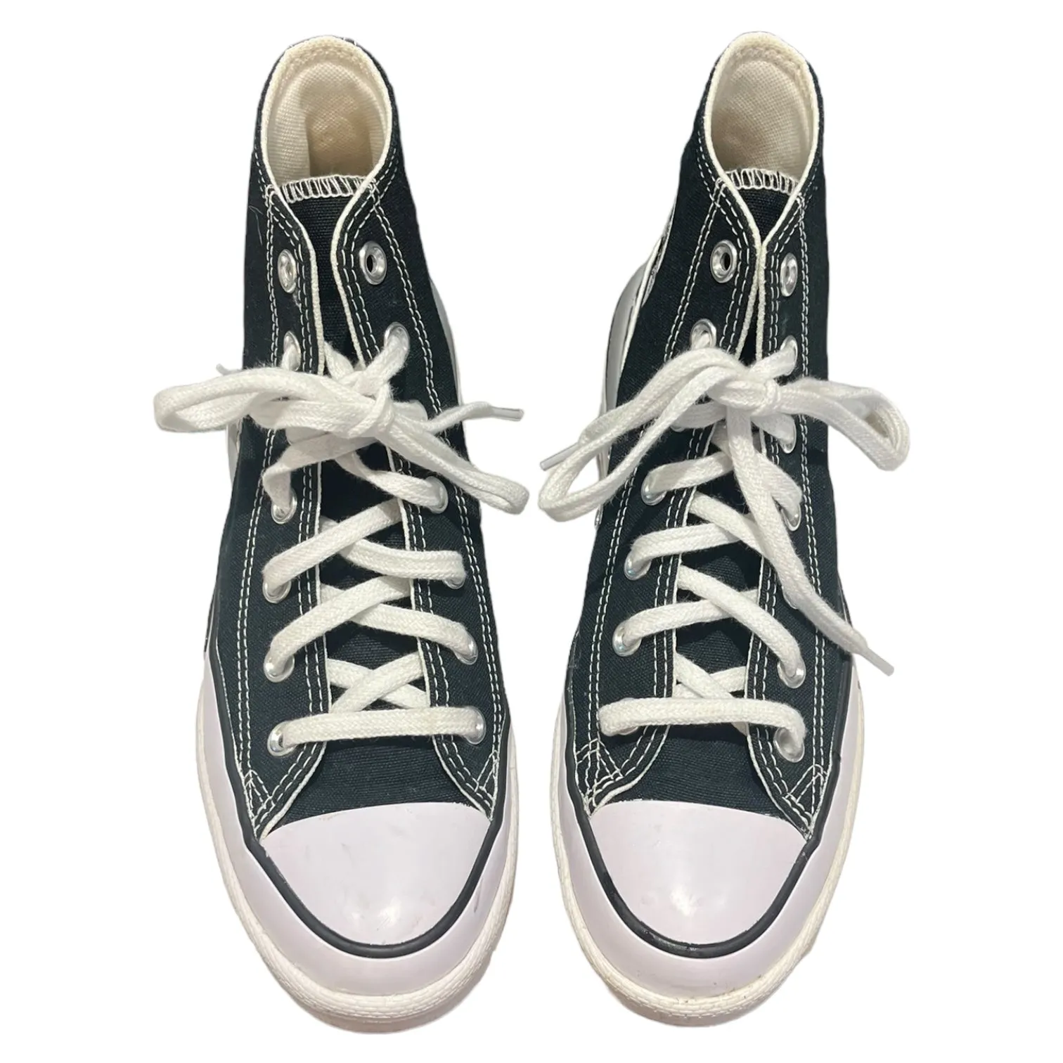 Converse Black and Animal Print Hi Tops, size 6