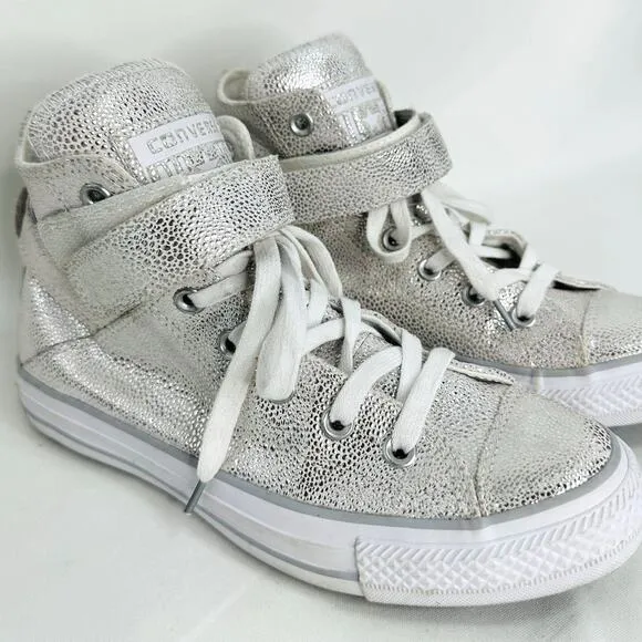 Converse Chuck Taylor All Star Brea High Tops in Silver size 7