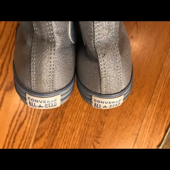Converse Metallic Shine Hi Tops, Blue