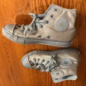 Converse Metallic Shine Hi Tops, Blue