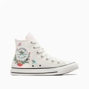 Converse “succulent love” embroidered high tops.  Girls size 2.  NWT