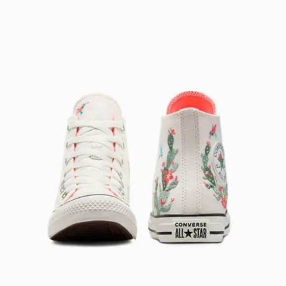 Converse “succulent love” embroidered high tops.  Girls size 2.  NWT