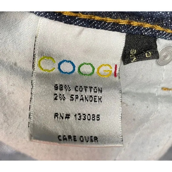 Coogi Authentic Sexy Denim Bermuda Jeans Pre-owned 98% Cotton Size 11/12