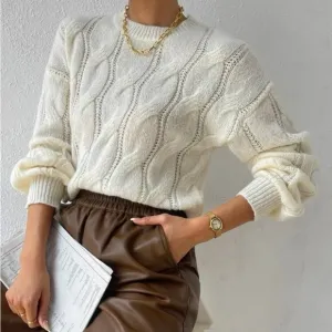 COPY - New cable knit long sleeve sweater