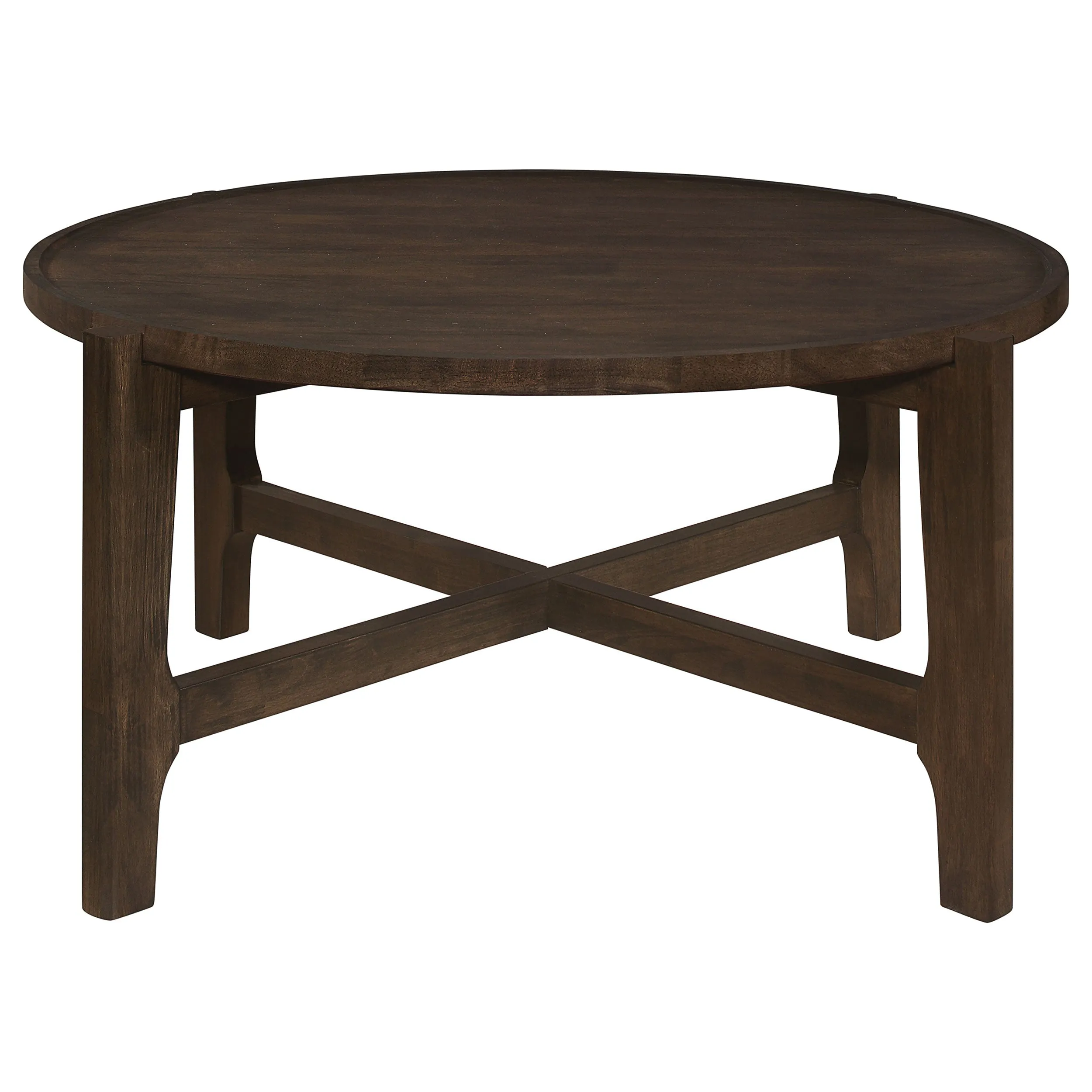 Cota 2-piece Solid Wood Coffee and End Table Set Dark Brown
