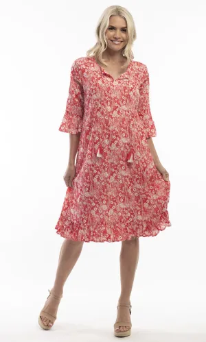 Cotton Dress Boho 3/4 Sleeve Cappadocia
