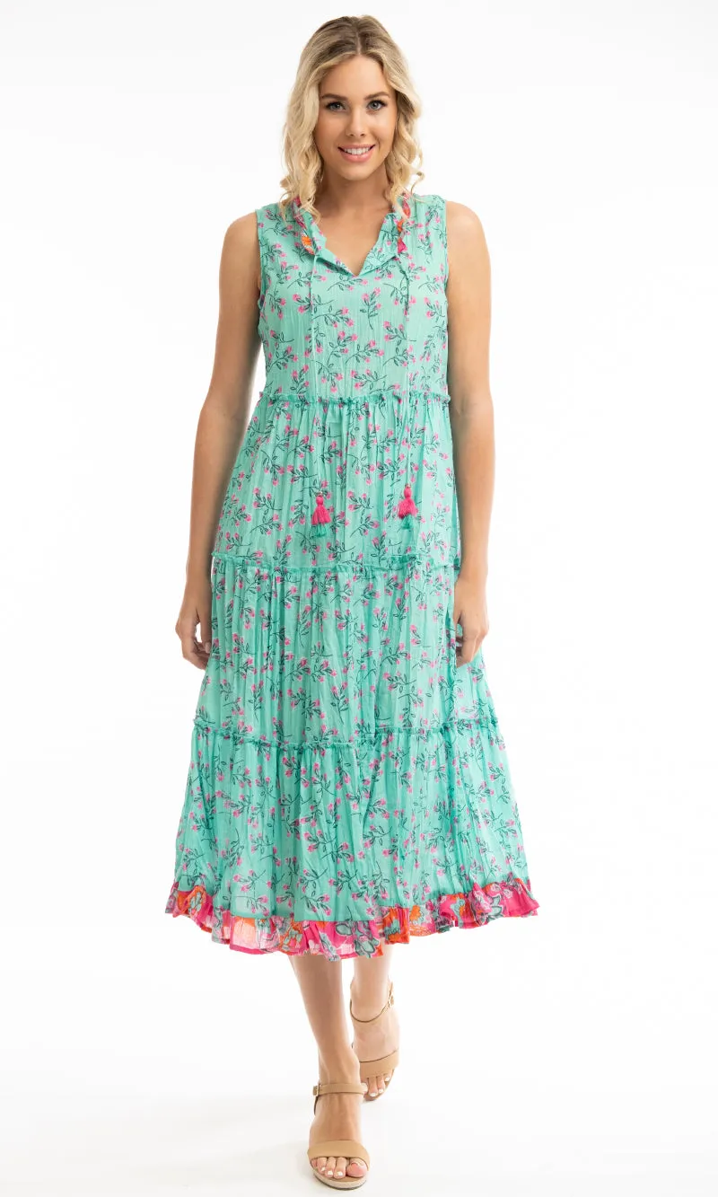 Cotton Dress Boho Sleeveless Symi
