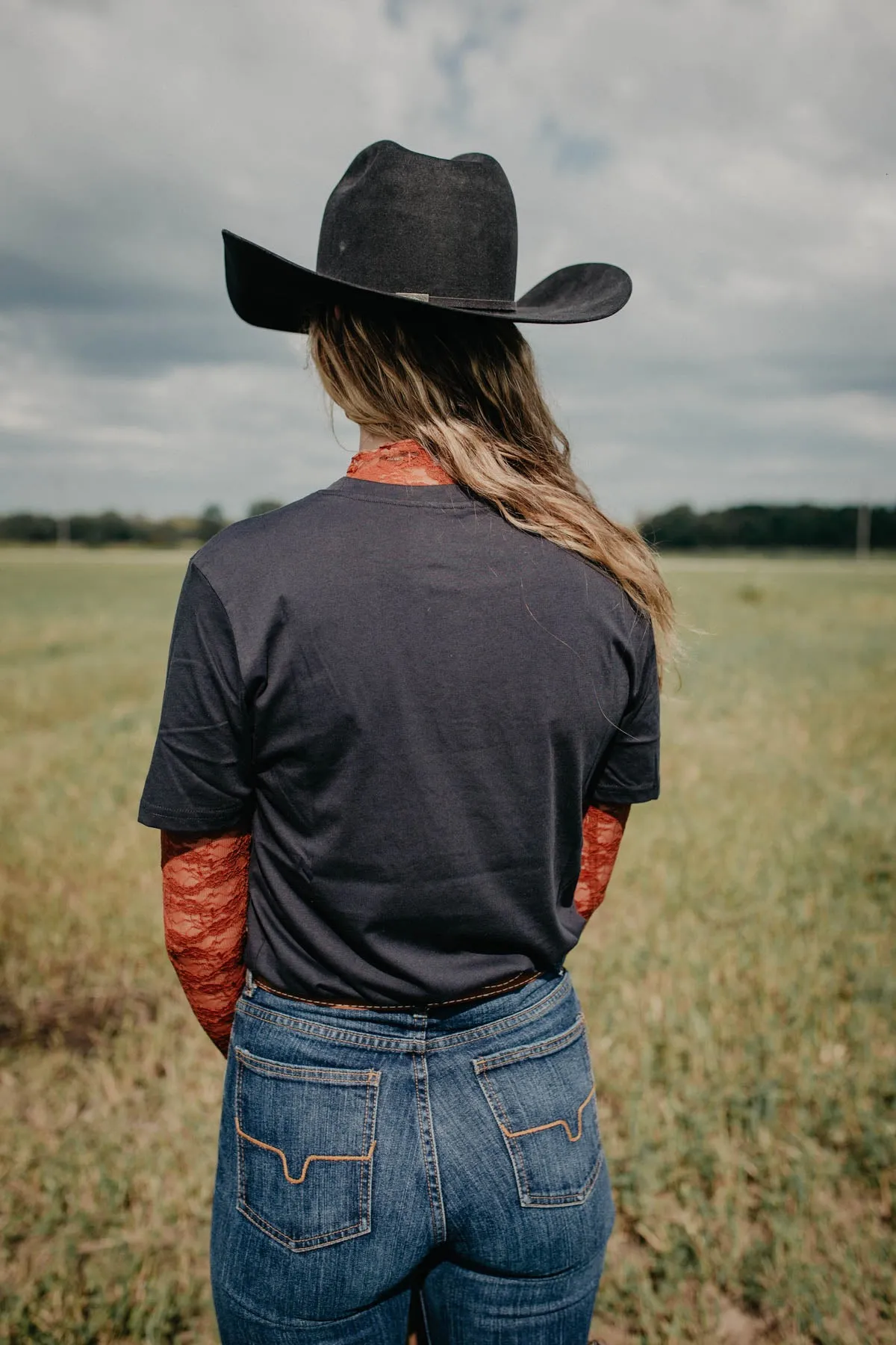 'Cowboy Country' Women's Black Graphic T (1 L) by Cruel Denim