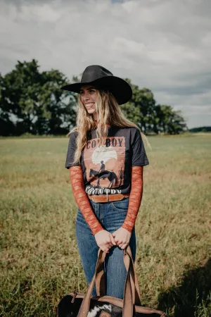 'Cowboy Country' Women's Black Graphic T (1 L) by Cruel Denim