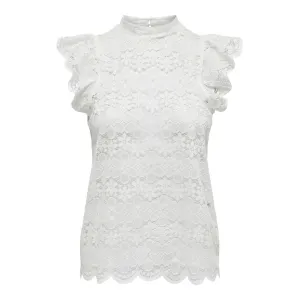 Cream Polyester Tops & T-Shirt