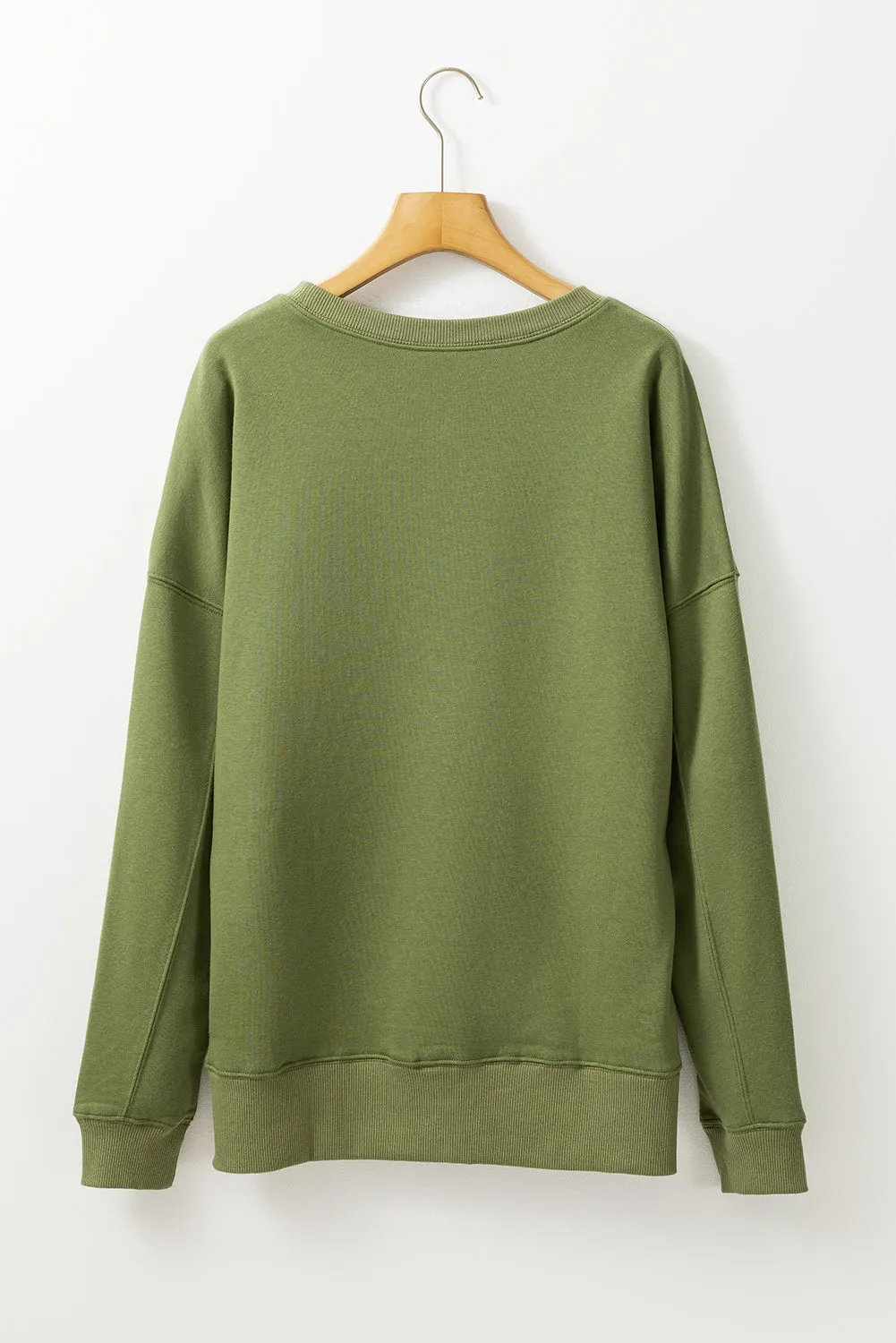 Crisscross Stitching Loose Sweatshirt