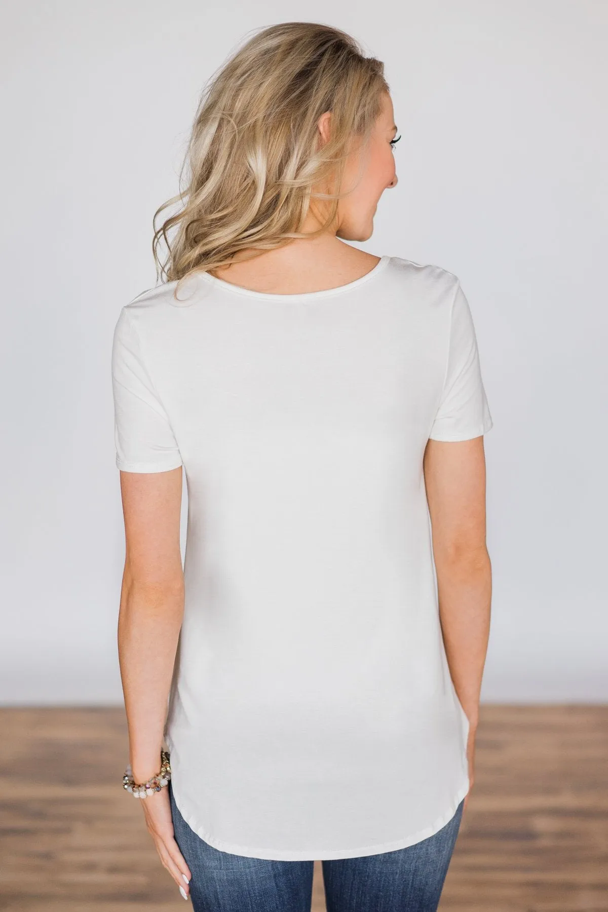 Cross The Line Top - White