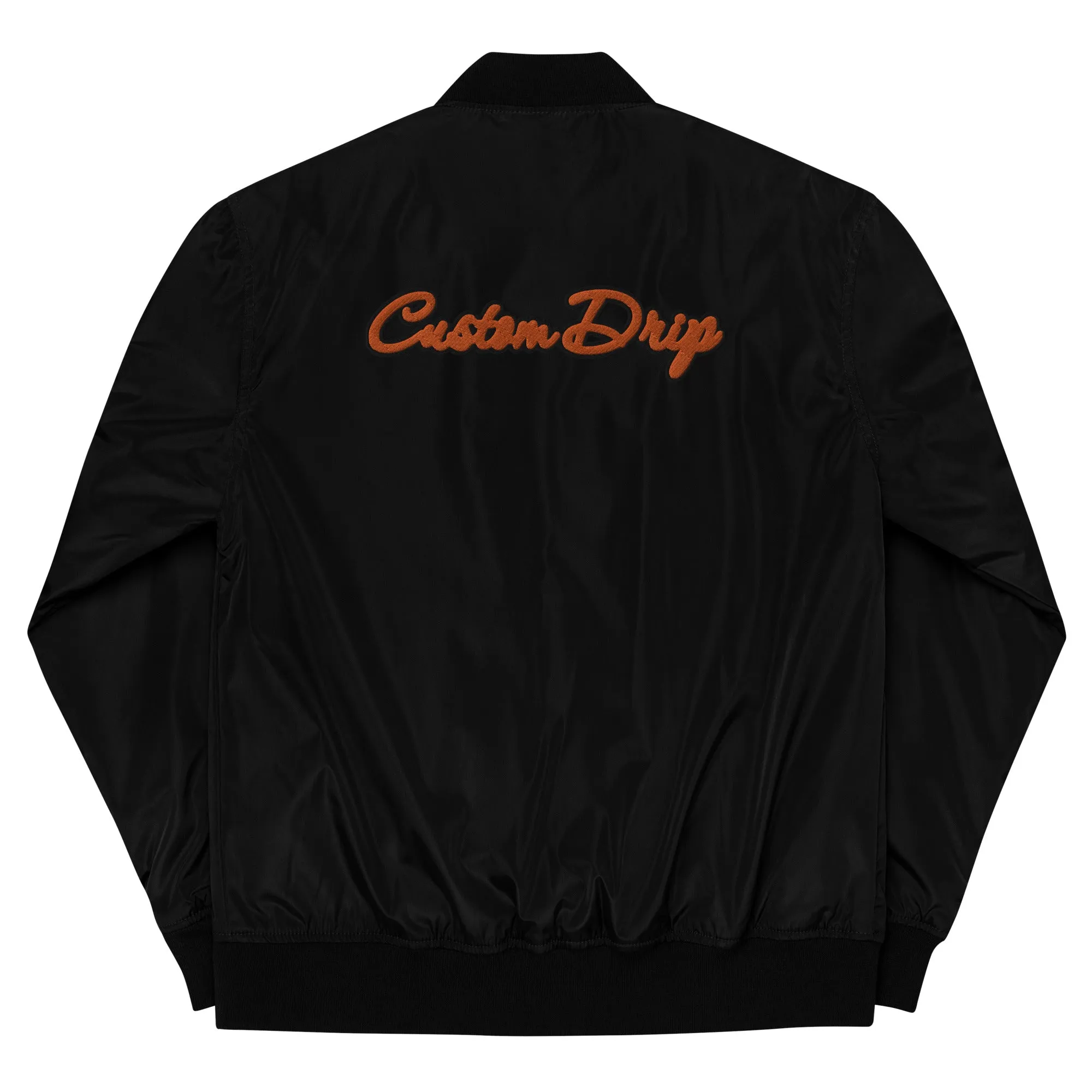 Custom Drip's Orange & Black Premium bomber jacket