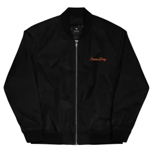 Custom Drip's Orange & Black Premium bomber jacket