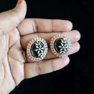 Cz Classic Tops With Black Rose Plating Green