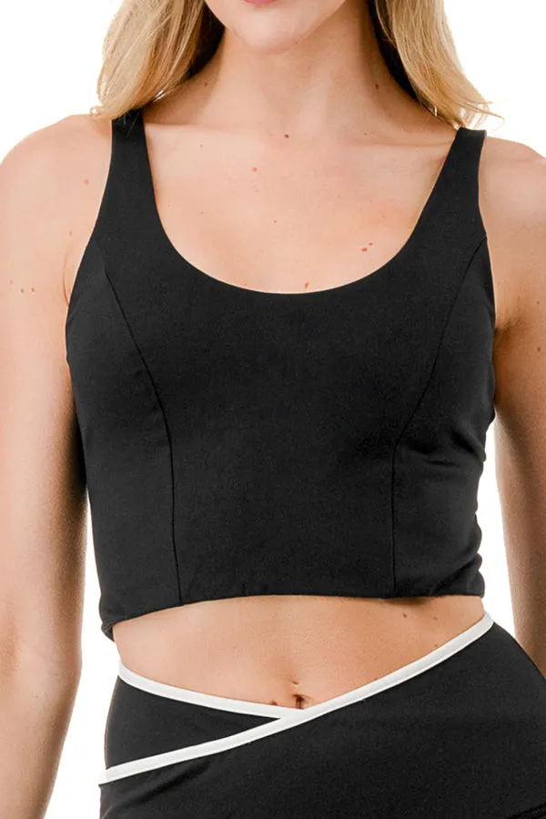 Dainty Criss Cross Open Back Cropped Tank