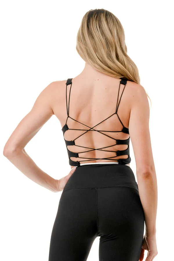 Dainty Criss Cross Open Back Cropped Tank