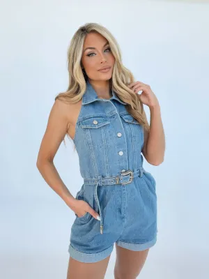 Daisy Duke Denim Romper
