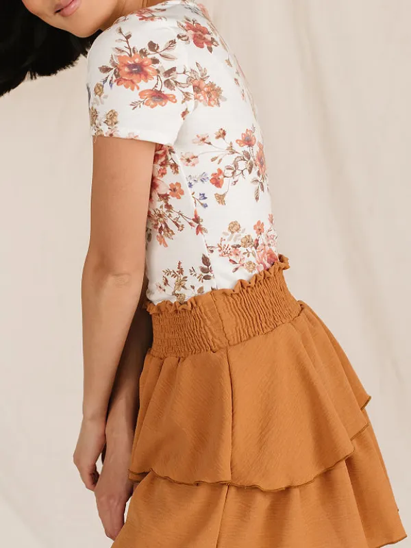Daphne White Floral Bodysuit