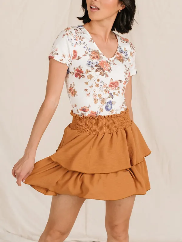 Daphne White Floral Bodysuit