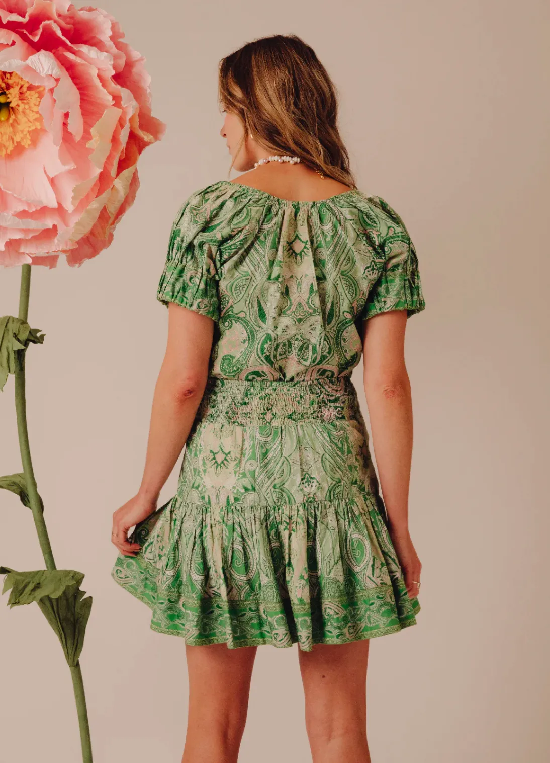 Dawson Top Mason Paisley Green