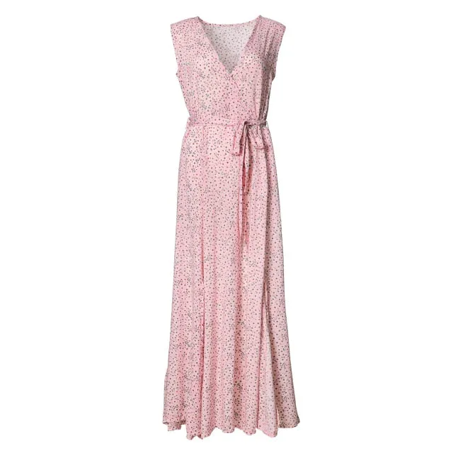 deanwangkt Jastie Women Summer Dress Floral Print Maxi Dresses Bohemian Hippie Beach Long Dress Women's Clothing  vestidos de verano