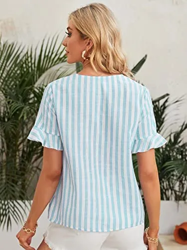DHRUVI TRENDZ Women's Regular Fit Top (DT-W1450_Turquoise X-Large)