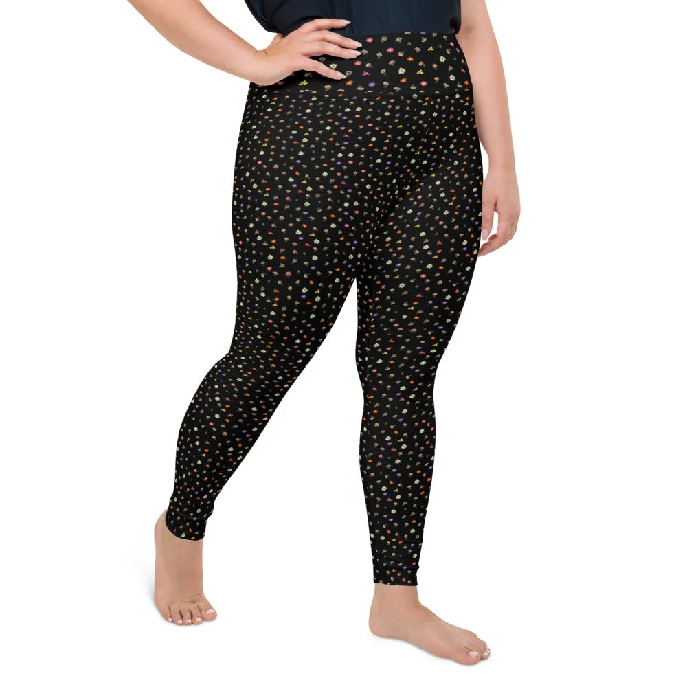 Ditsy Floral Print Plus Size Leggings