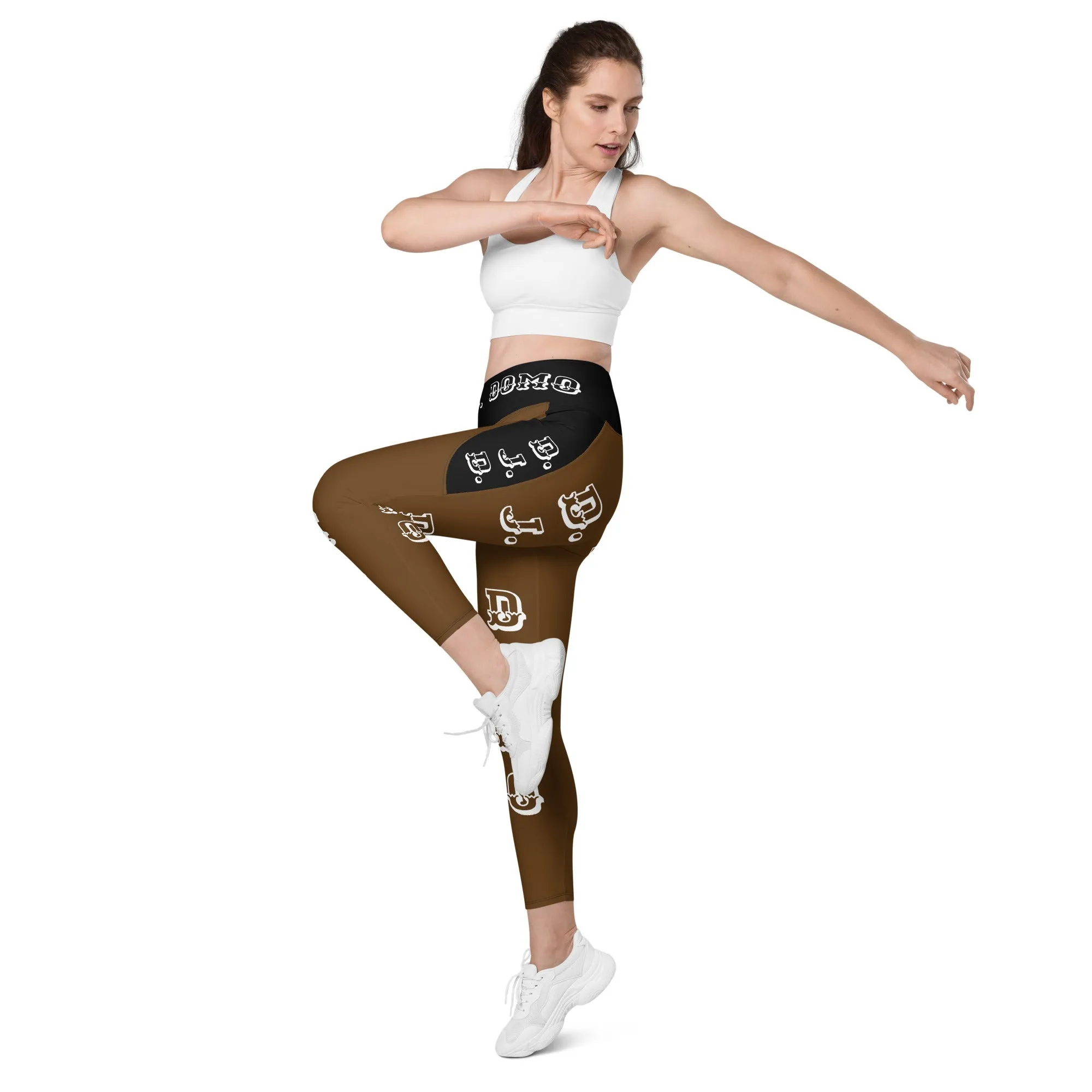 D.J. Domo Leggings with pockets 1 Brown/Black/White