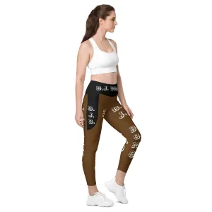 D.J. Domo Leggings with pockets 1 Brown/Black/White