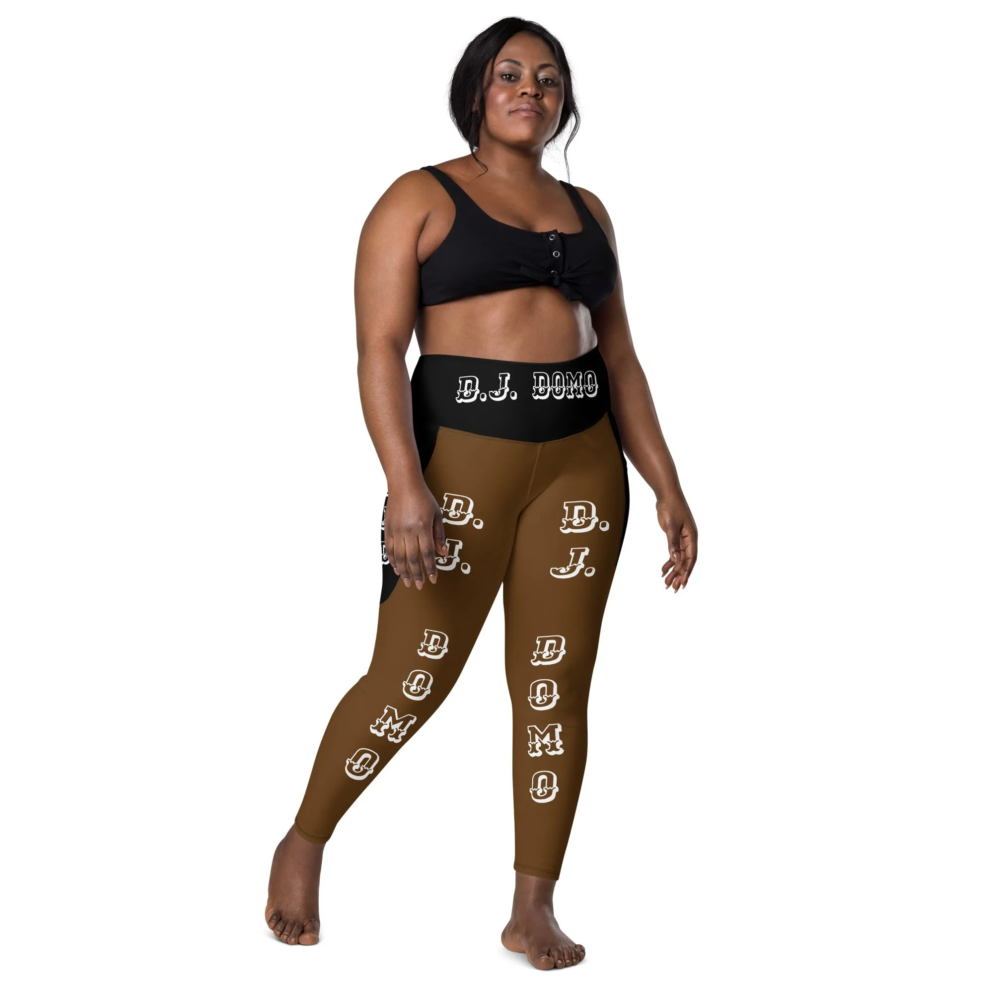 D.J. Domo Leggings with pockets 1 Brown/Black/White
