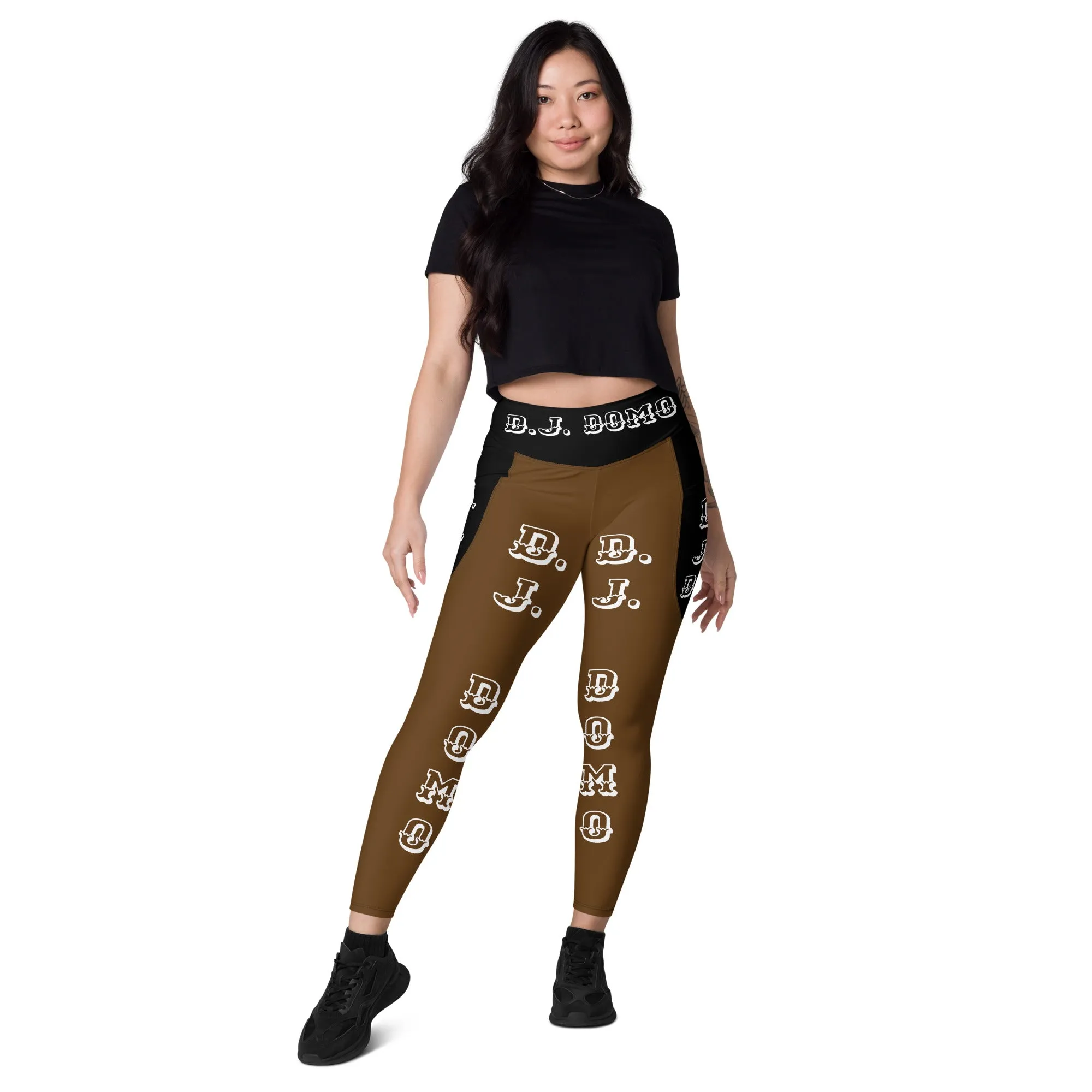 D.J. Domo Leggings with pockets 1 Brown/Black/White