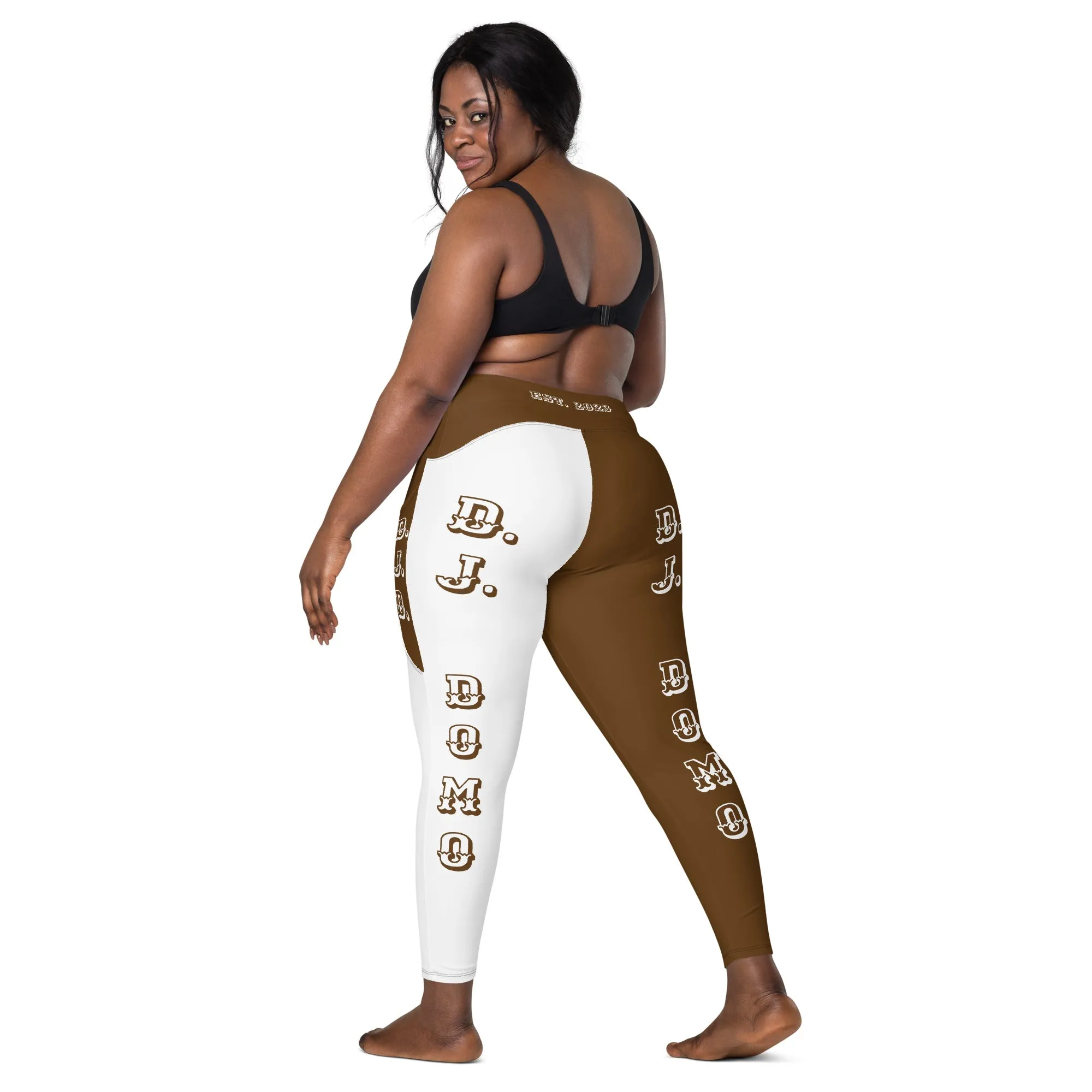 D.J. Domo Leggings with pockets 2 Brown/White