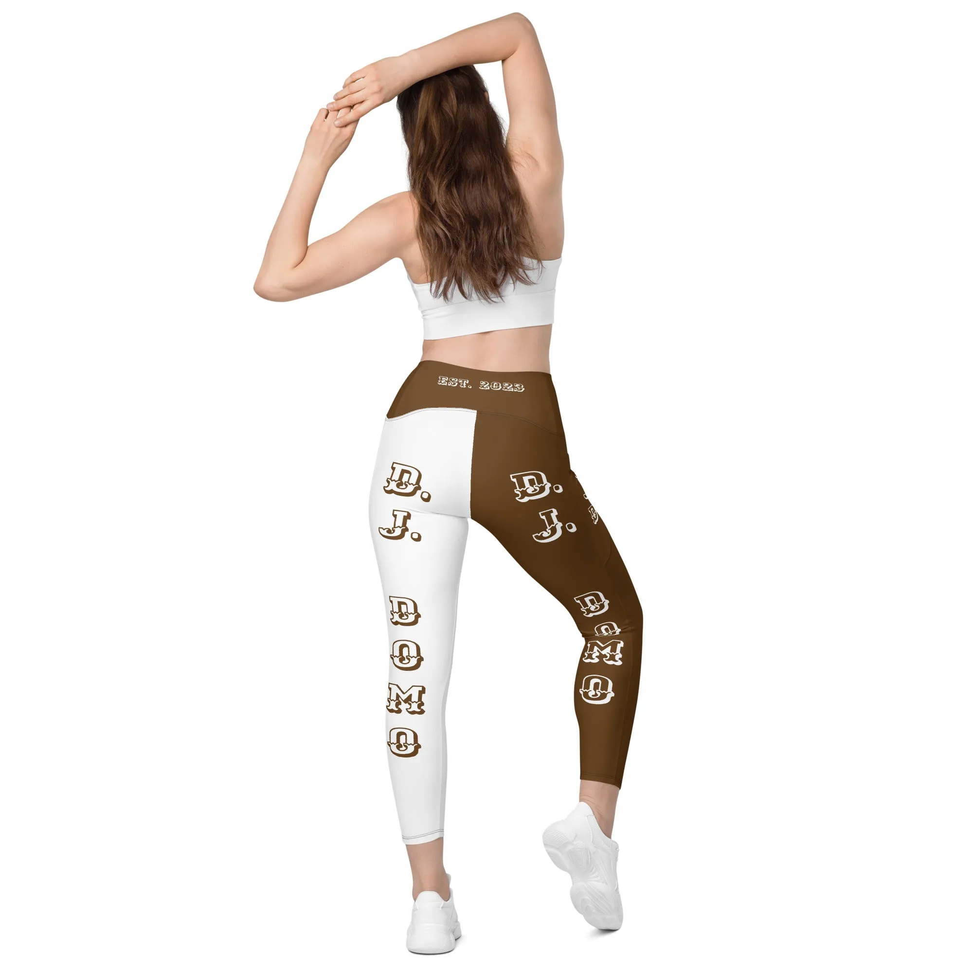 D.J. Domo Leggings with pockets 2 Brown/White