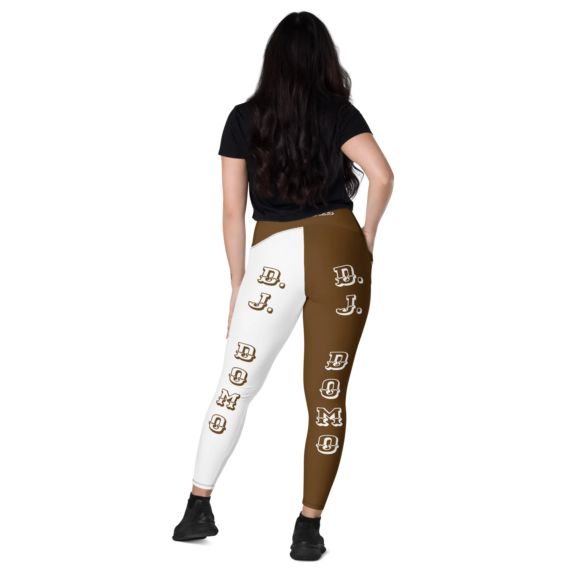 D.J. Domo Leggings with pockets 2 Brown/White