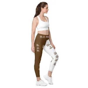 D.J. Domo Leggings with pockets 2 Brown/White
