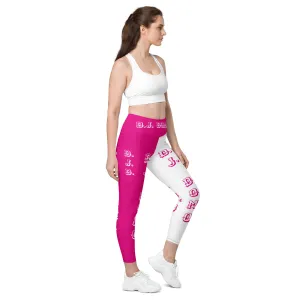 D.J. Domo Leggings with pockets 2 Pink/White